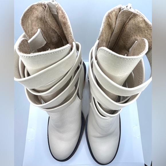 NWOT Free People Anthropologie Jesse Cutout Platform Boot. Color: Frost Size: - Picture 8 of 13